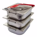 AcMax Panierschalen-Set GN 1/2 100mm extra tief mit Deckel, Kochpinzette und Wender AcMax Panierschalen-Set GN 1/2 100mm extra tief mit Deckel, Kochpinzette und Wender